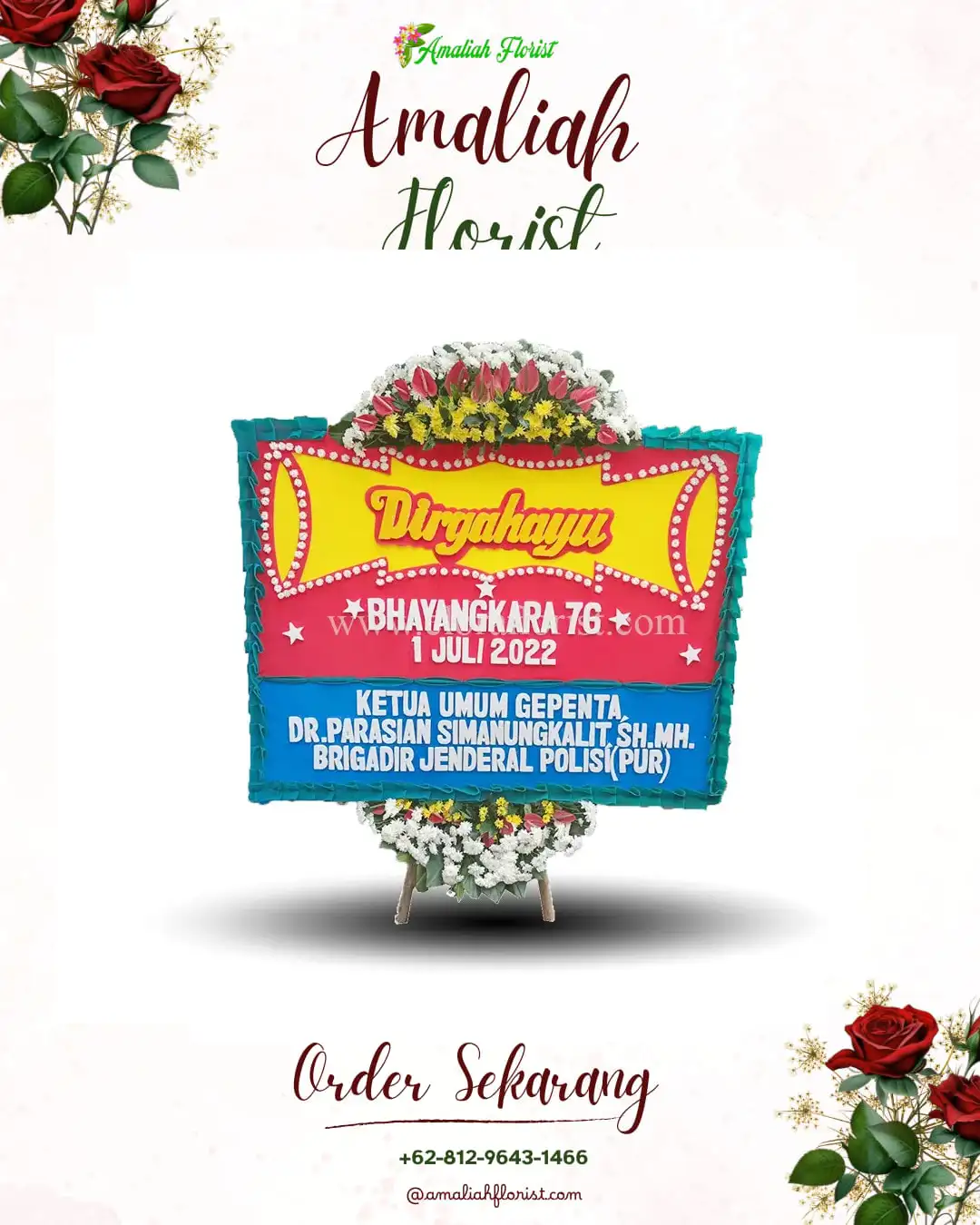 Papan Bunga HUT Ulang Tahun Air Salek